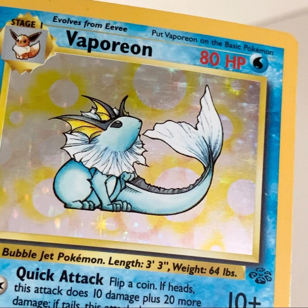 Hold 1999 Vaporeon Jungle Set Unlimited 1/64 Holo